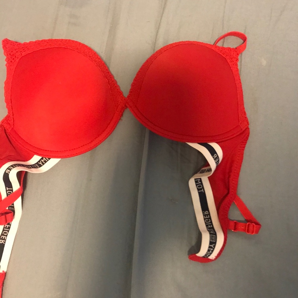 Tommy Hilfiger red push up bra